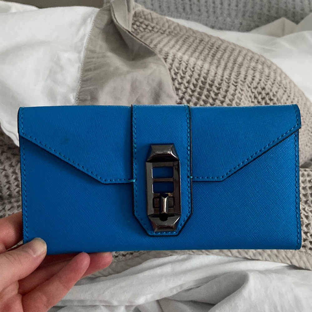 Rebecca Minkoff blue leather wallet !